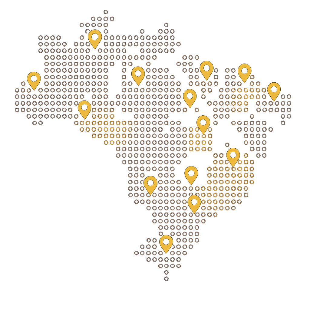 Mapa do Brasil com Conexões Jurídicas